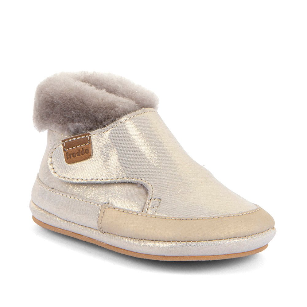 Barefoot čizme Froddo, FURRY WALK - gold shine - Mini Bambini