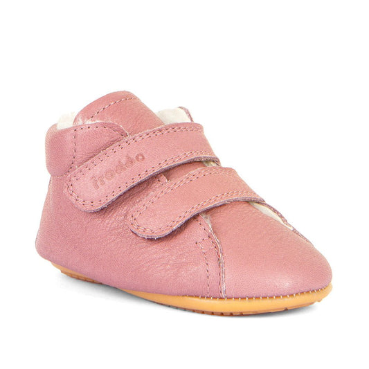Froddalice hodalice PREWALKERS sa krznom - roze - Mini Bambini