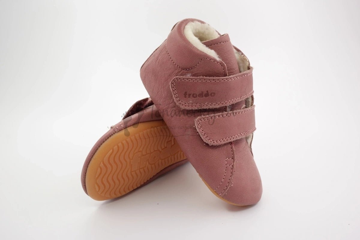 Froddalice hodalice PREWALKERS sa krznom - roze - Mini Bambini