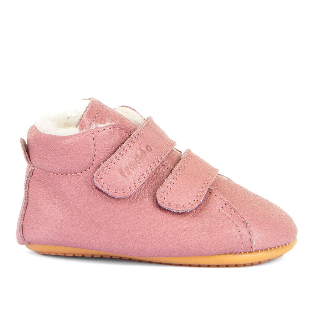 Froddalice hodalice PREWALKERS sa krznom - roze - Mini Bambini