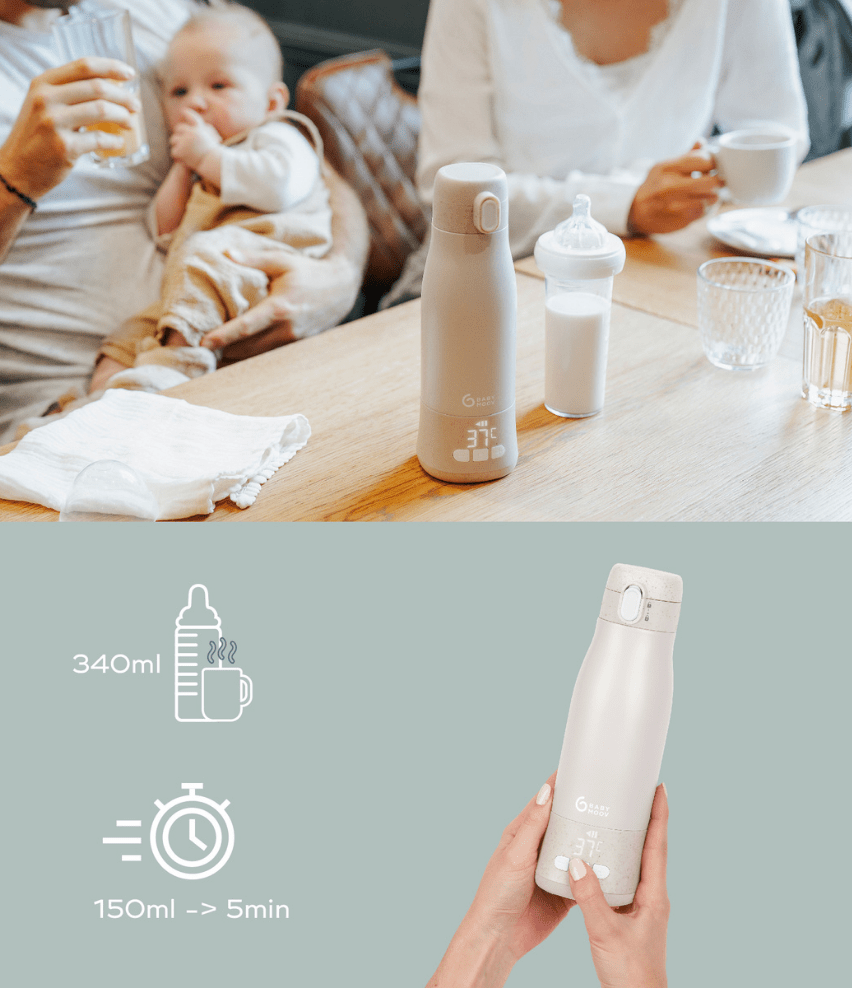 Grijač za mlijeko na punjenje MOOV FEED - Mini Bambini