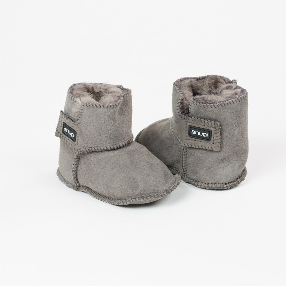 Merino čizme Snugi - sive - Mini Bambini