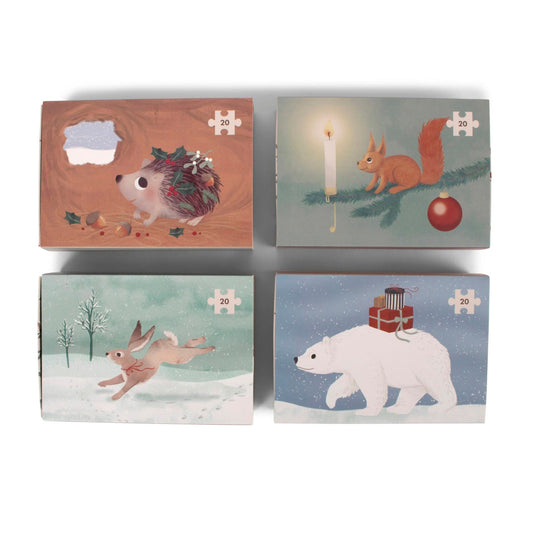 Set 4 puzle "Wonderful Winter" - Mini Bambini