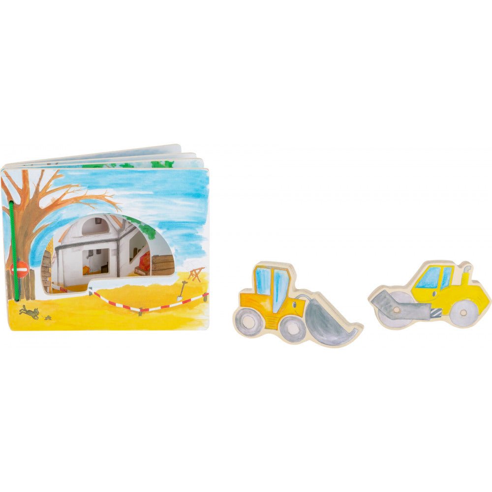 Interaktivna drvena knjiga "Gradilište" - Mini Bambini