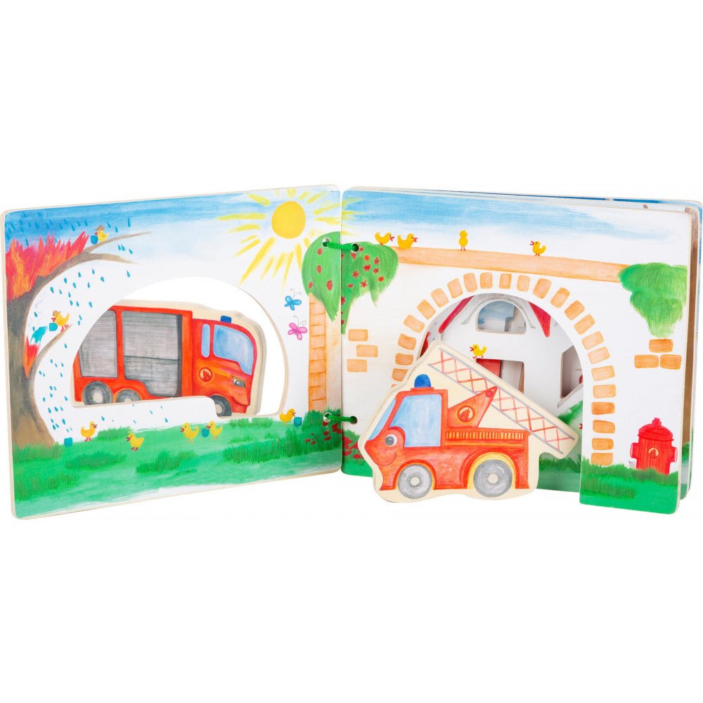 Interaktivna drvena knjiga "Vatrogasci" - Mini Bambini
