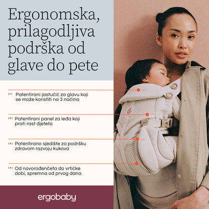 Ergonomska kengur nosiljka Ergobaby Omni Classic Mesh - Natural Beige