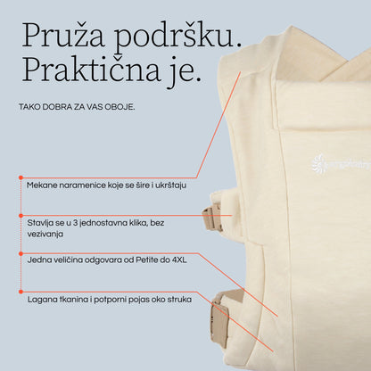 Ergonomska kengur nosiljka Ergobaby Embrace - Soft Olive