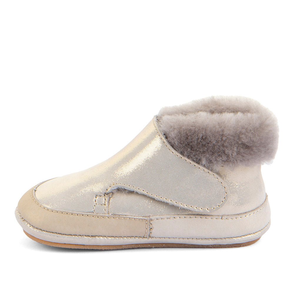 Barefoot čizme Froddo, FURRY WALK - gold shine - Mini Bambini