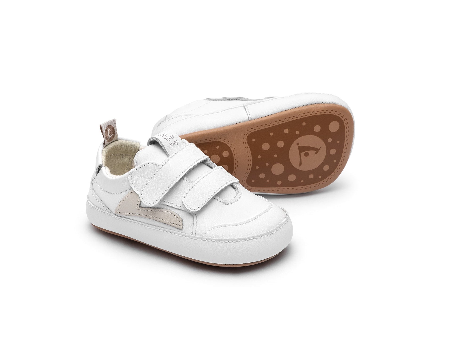 Barefoot nehodajuće patike LANDY – bijela - Mini Bambini