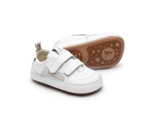 Barefoot nehodajuće patike LANDY – bijela - Mini Bambini