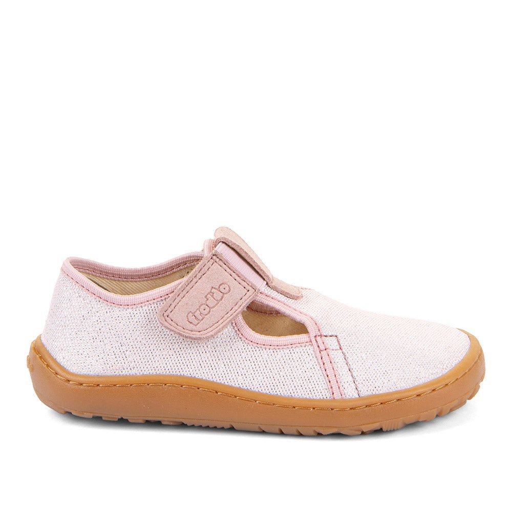 Barefoot papuče Froddo, CANVAS T - BAR - pink shine - Mini Bambini