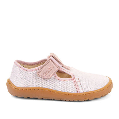 Barefoot papuče Froddo, CANVAS T - BAR - pink shine - Mini Bambini