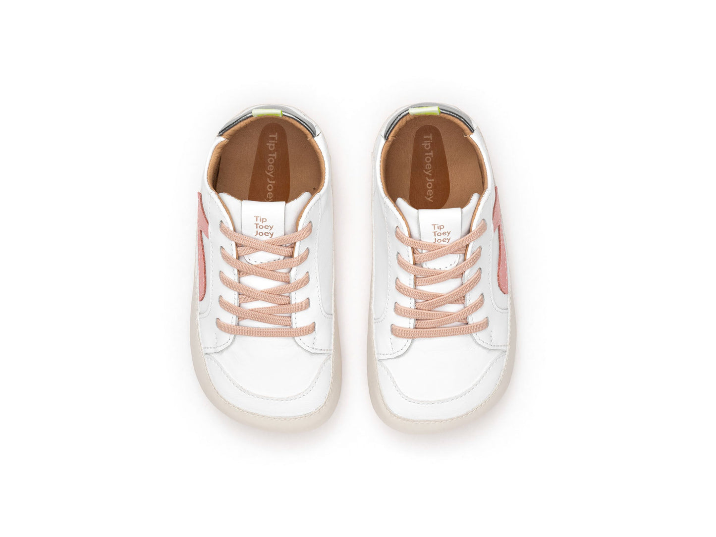 Barefoot patike GROUND - bijela/roze - Mini Bambini