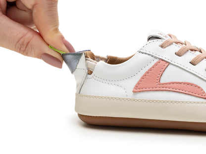 Barefoot patike GROUND - bijela/roze - Mini Bambini