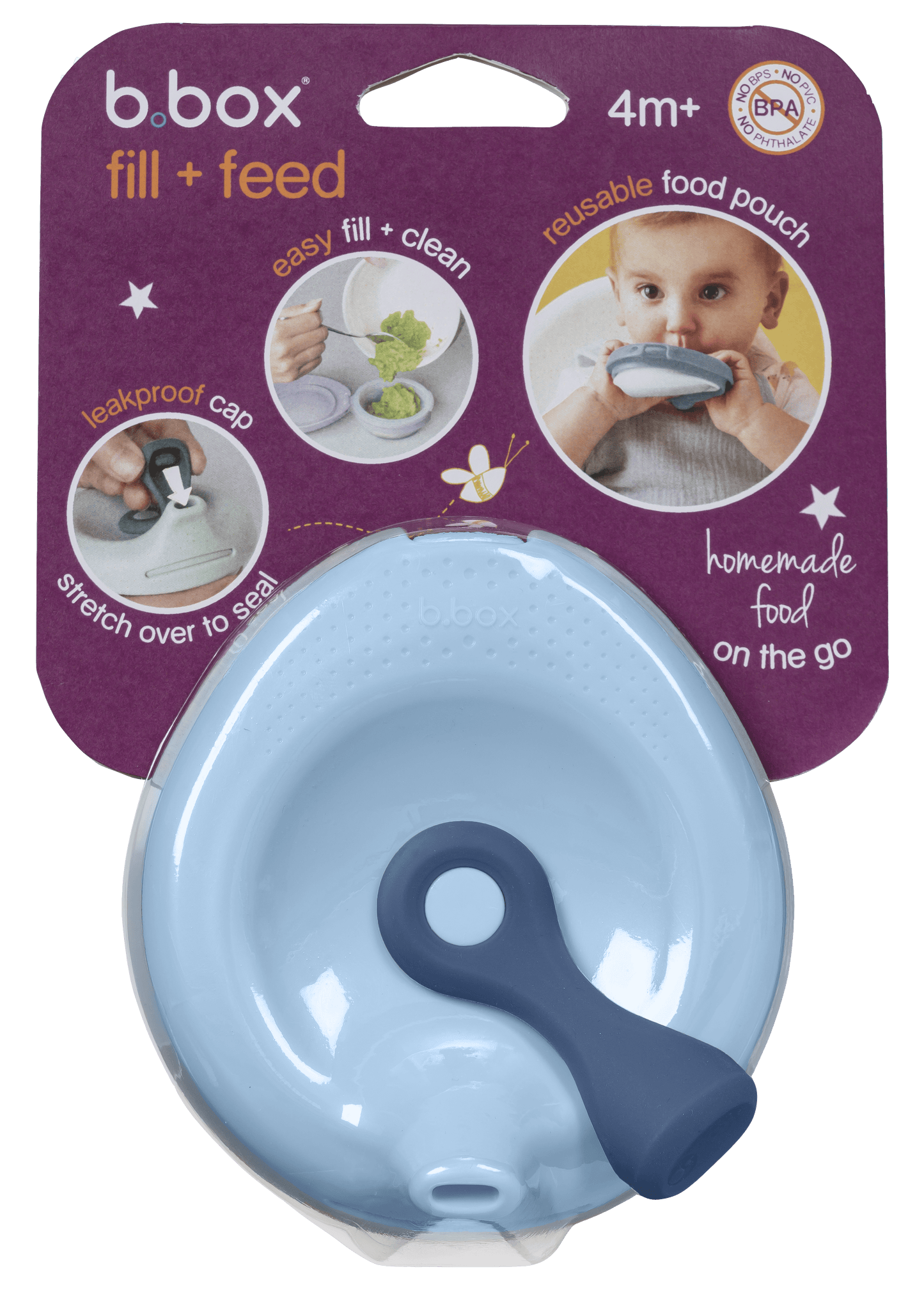 b.box Fill + feed zdjelica – Lullaby blue - Mini Bambini