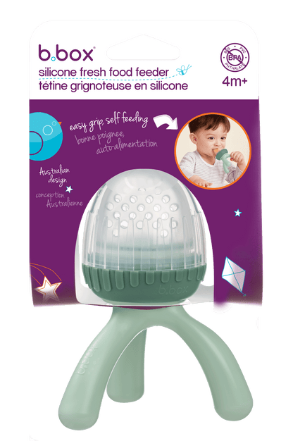 b.box Silikonska mljackalica za svježu hranu – Sage - Mini Bambini