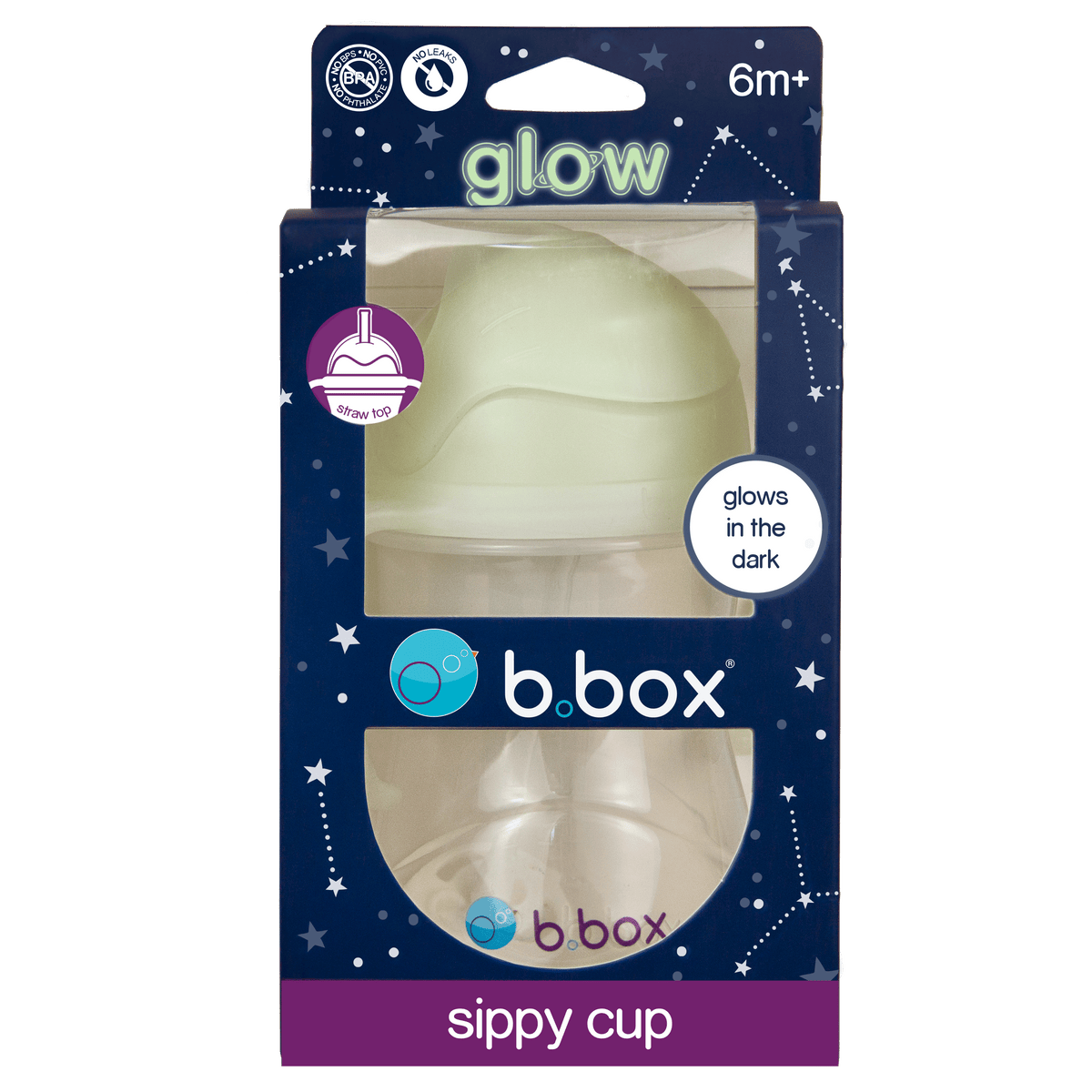 b.box Sippy cup bočica sa slamkom – Glow in the dark - Mini Bambini