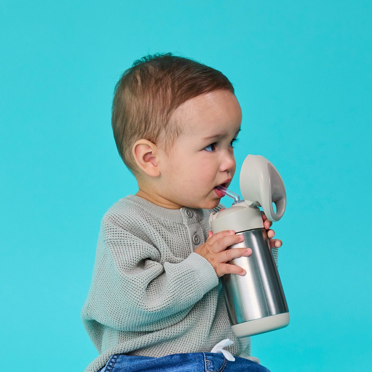 b.box Termo bočica sa slamkom, 350ml - Latte - Mini Bambini