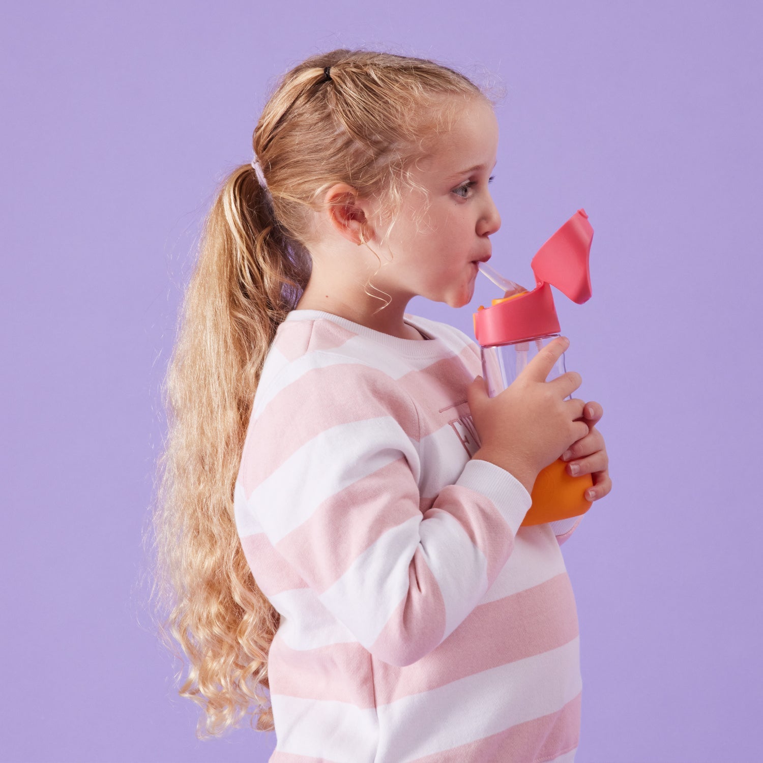 b.box Tritan™ bočica sa slamkom, 450 ml – Strawberry shake - Mini Bambini