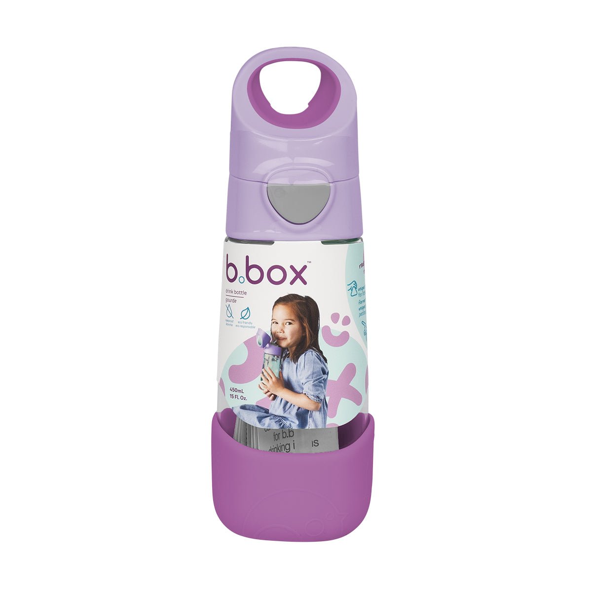 b.box Tritan™ bočica sa slamkom, 450 ml – Sugar Plum - Mini Bambini