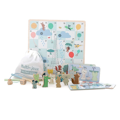 Drveni set društvenih igara 4u1 - Mini Bambini
