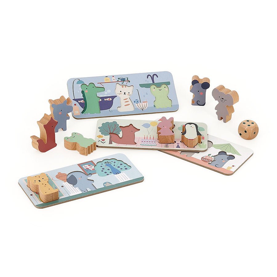 Drveni set društvenih igara 4u1 - Mini Bambini