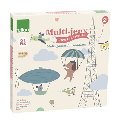 Drveni set društvenih igara 4u1 - Mini Bambini
