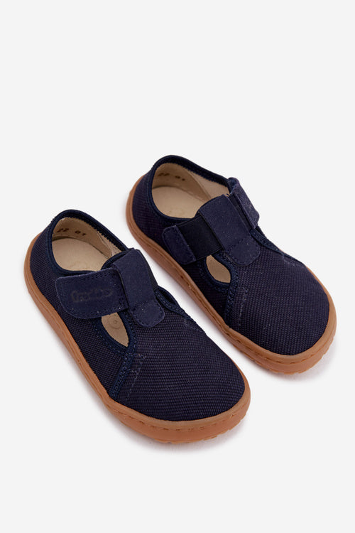 Barefoot papuče Froddo, CANVAS T-BAR - dark blue