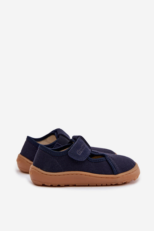 Barefoot papuče Froddo, CANVAS T-BAR - dark blue
