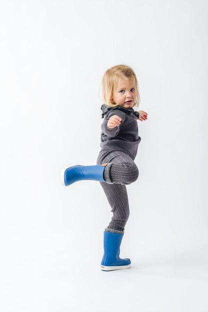 Gumene čizme sa toplim uloškom Snugi WoolySplash - plava - Mini Bambini