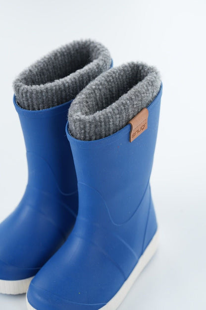 Gumene čizme sa toplim uloškom Snugi WoolySplash - plava - Mini Bambini