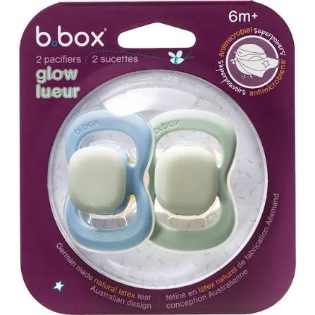 b.box Silikonska cucla GLOW – sky + sage (2 kom)