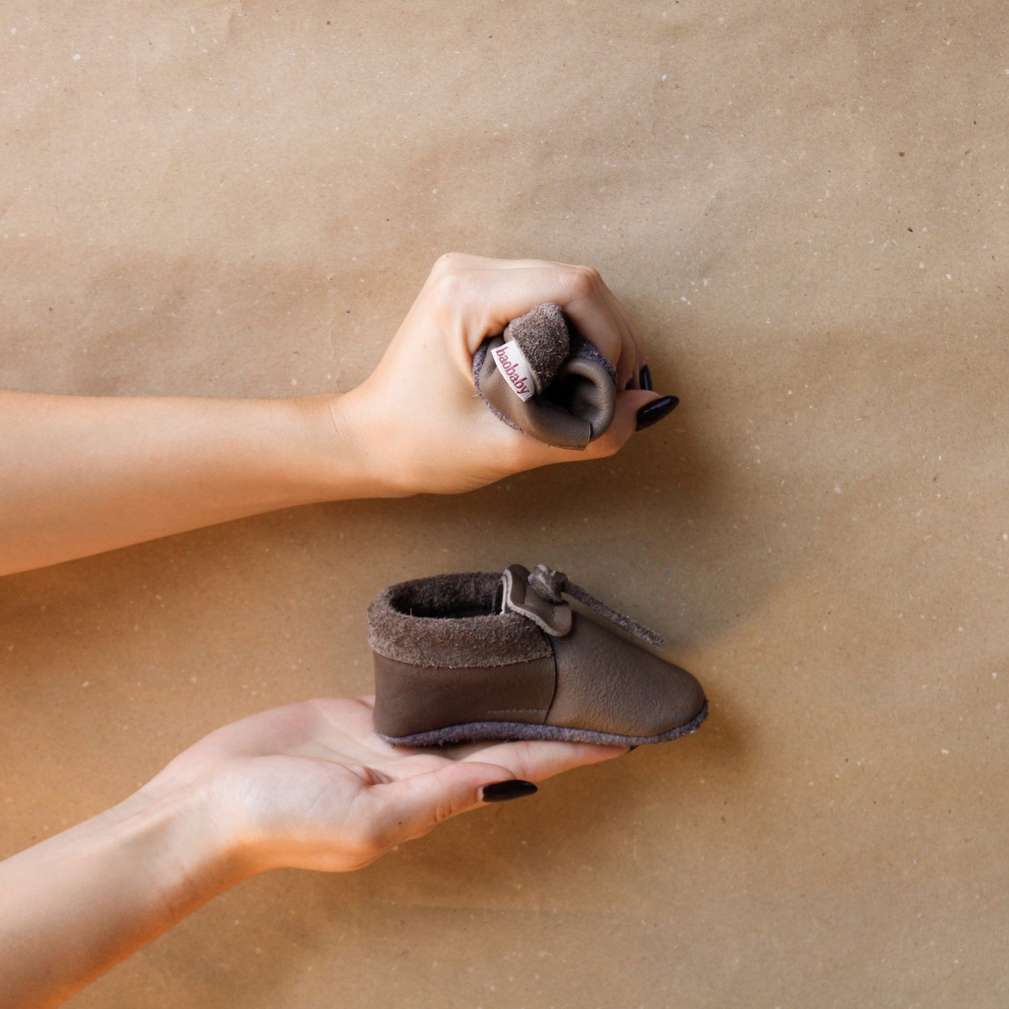 Kožne cipelice Baobaby, Mokki - Mini Bambini