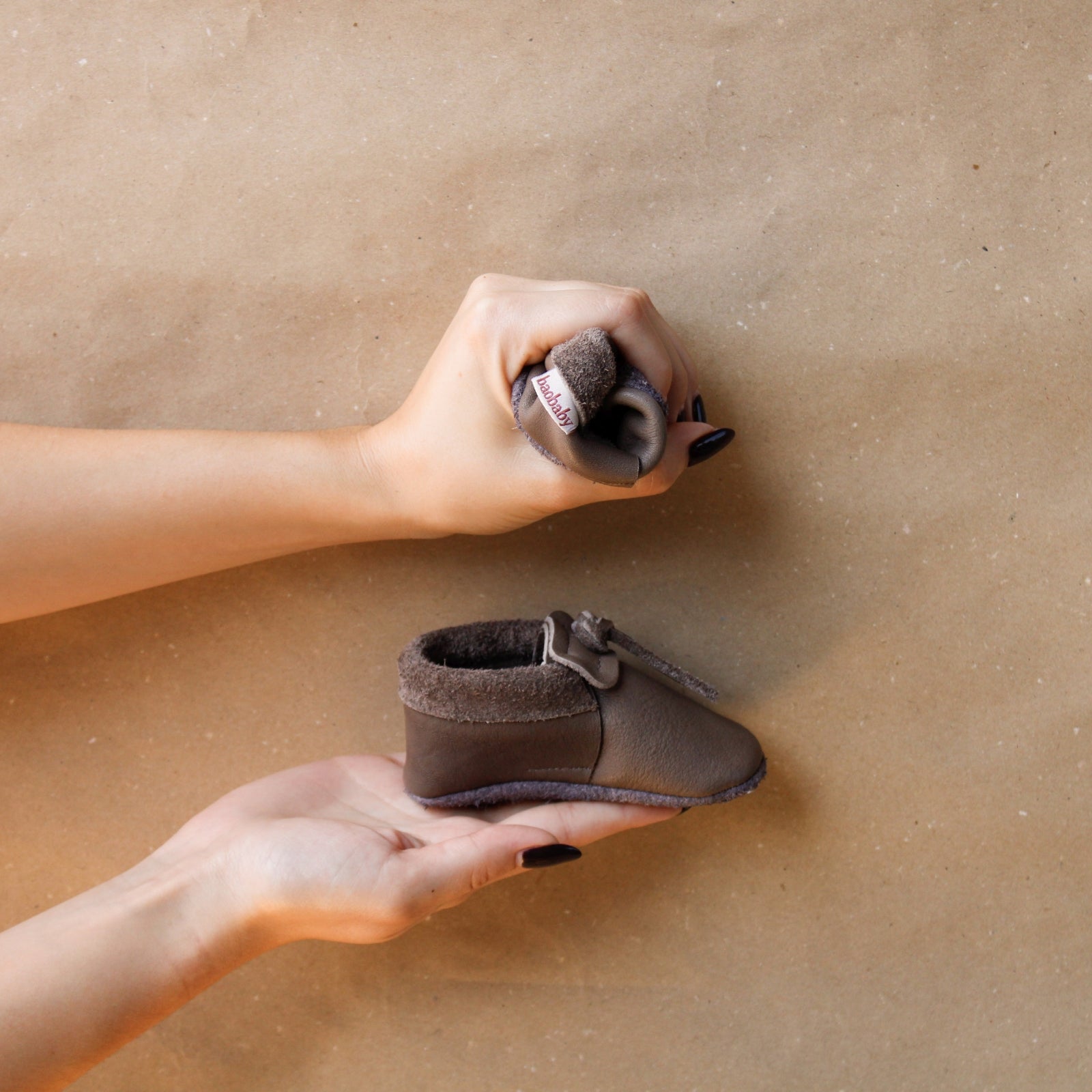 Kožne cipelice Baobaby, Mokki - Mini Bambini