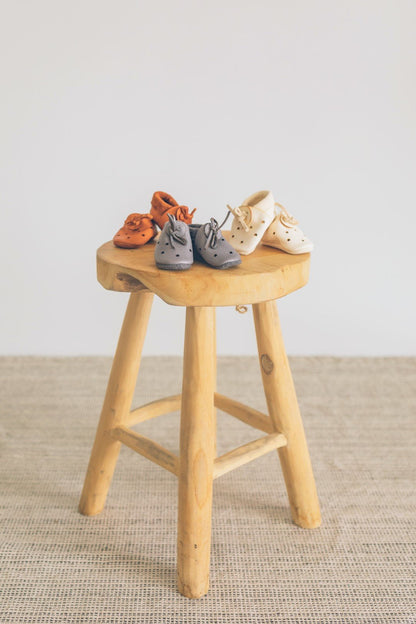 Kožne sandalice Baobaby - Stars grey - Mini Bambini