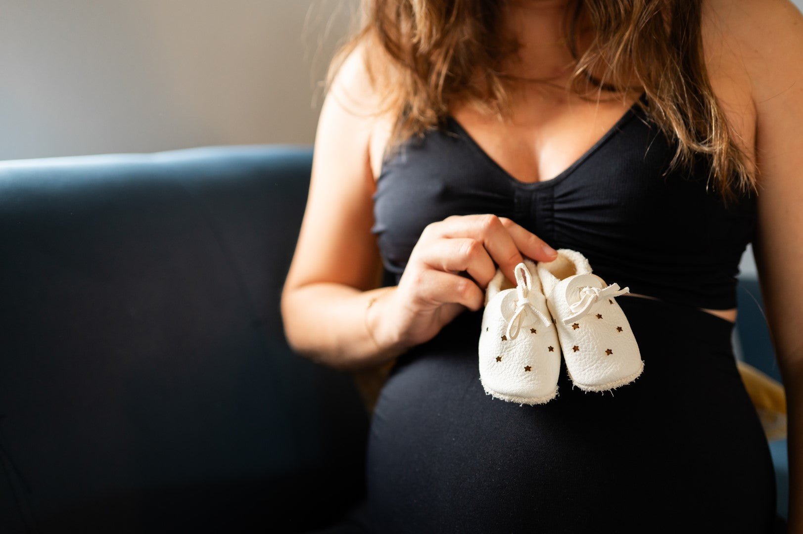 Kožne sandalice Baobaby - Stars white - Mini Bambini