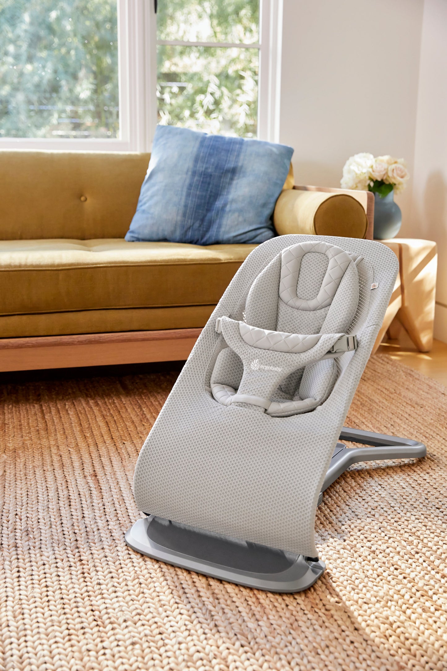 Ljuljaška Ergobaby Evolve 3 u 1 mrežasta - Light Grey - Mini Bambini