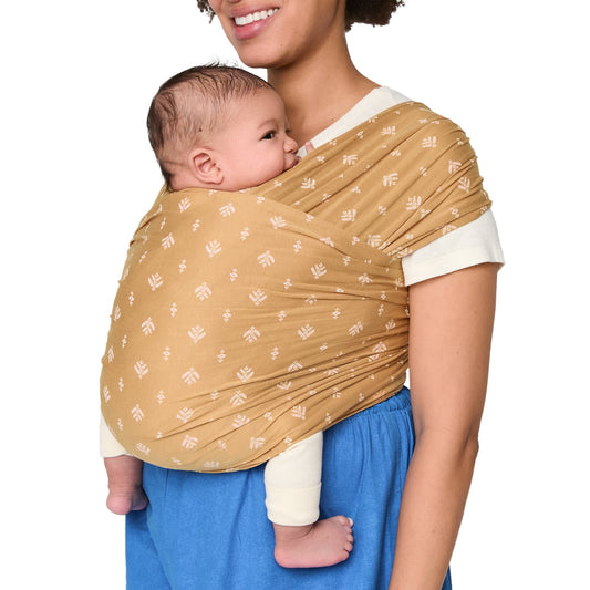 Marama za nošenje bebe Ergobaby Aura Sustainable Knit - Camel Harvest - Mini Bambini