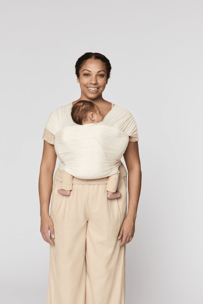 Marama za nošenje bebe Ergobaby Aura Sustainable Mesh - Cream - Mini Bambini
