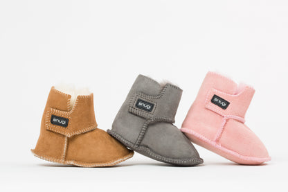 Merino čizme Snugi - roze - Mini Bambini