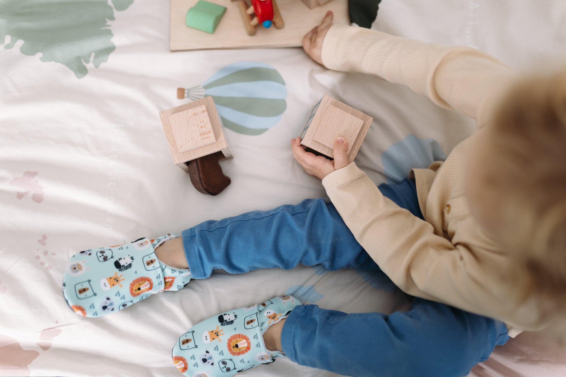 Papuče Snugi - Safari mint - Mini Bambini