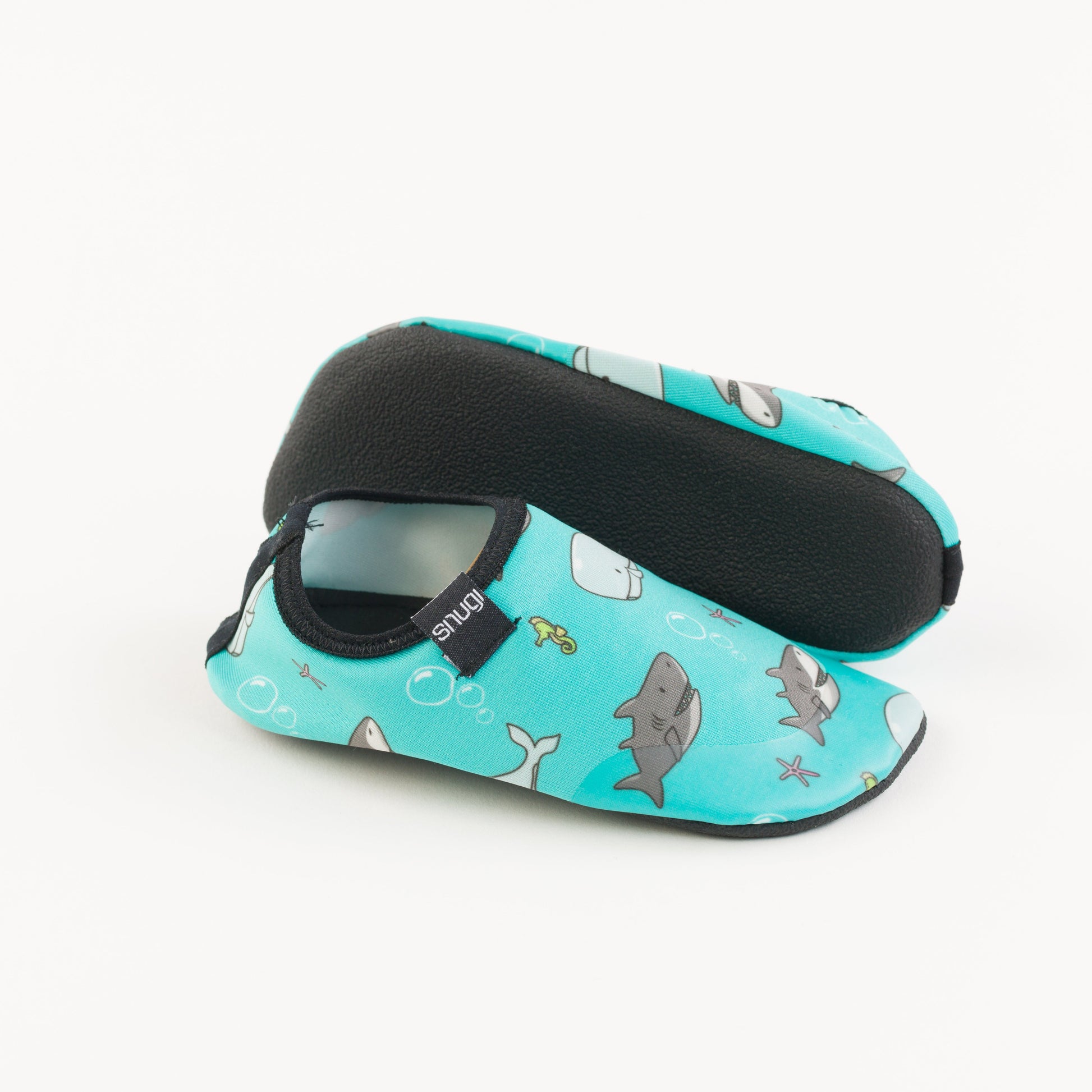 Papuče za plažu Snugi AQUA - Shark bubbles - Mini Bambini