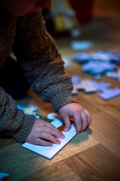 Puzle 30 kom (45x45cm) - Zabava u zimskoj šumi - Mini Bambini