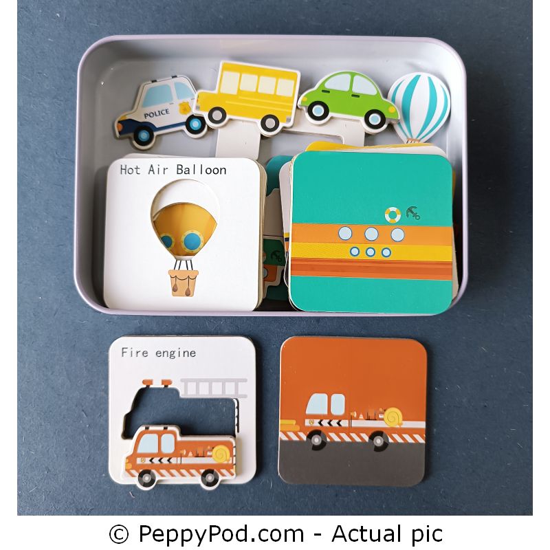 Puzle "Pogodi ko sam" - Vozila - Mini Bambini