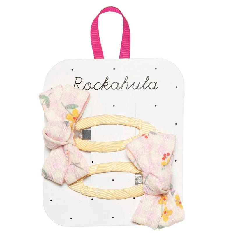 Rockahula šnalice - Buttercup Gingham Twisty Bow - Mini Bambini