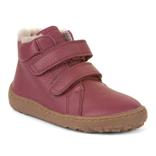 Barefoot čizme Froddo, WINTER FURRY - bordo crvena - Mini Bambini